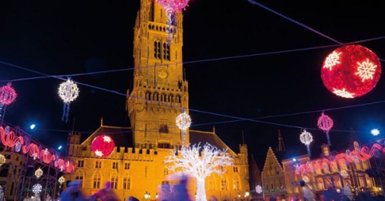 Marché de Noël de Bruges et sculptures de glace