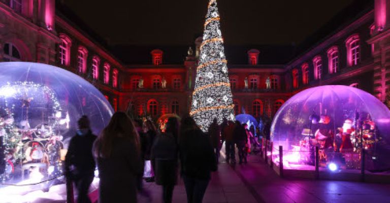 Amiens marché de Noël et spectacle Chroma 
