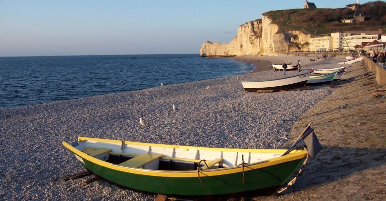 Vélo - Rails à Etretat