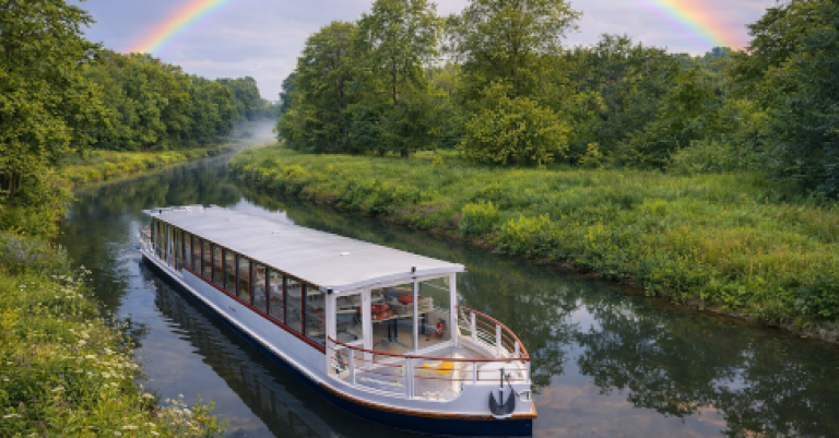 Déjeuner croisière sur le canal de l'Ourcq & visite de Soissons 