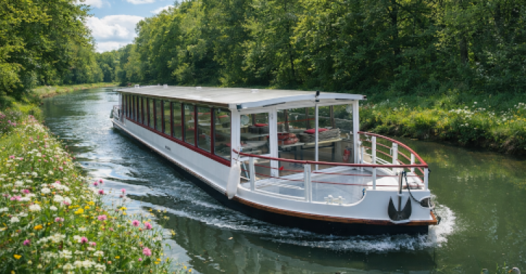 Déjeuner croisière sur le canal de l'Ourcq & visite de Soissons 